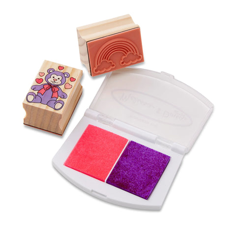 Melissa & Doug Wooden Stamp Set Friendship