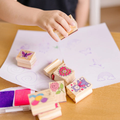 Melissa & Doug Wooden Stamp Set Friendship
