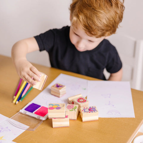 Melissa & Doug Wooden Stamp Set Friendship