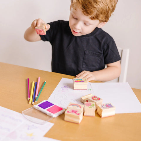 Melissa & Doug Wooden Stamp Set Friendship