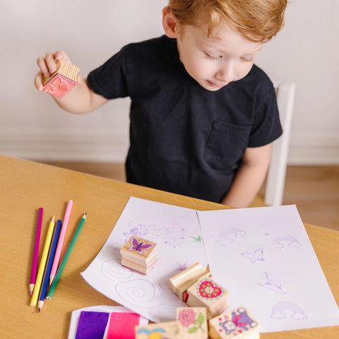Melissa & Doug Wooden Stamp Set Friendship