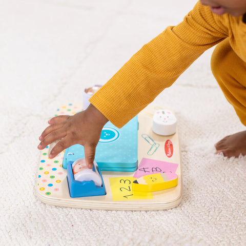 Melissa & Doug Wooden Work & Play Desktop Activity Board