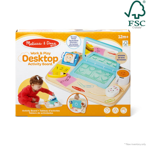 Melissa & Doug Wooden Work & Play Desktop Activity Board