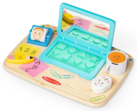 Melissa & Doug Wooden Work & Play Desktop Activity Board