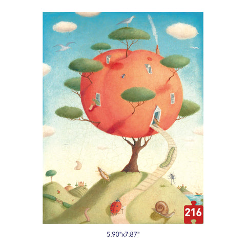 Mideer Pocket Series Puzzle Peach In Paradise, 216 Pieces