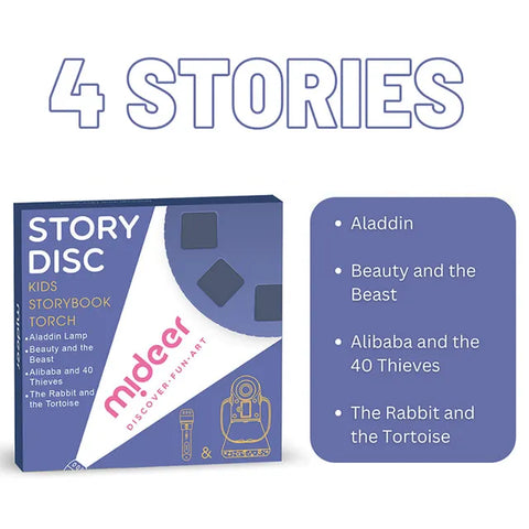 Mideer Projector Disc Set of 4 for Mideer Storybook Projector & Torch