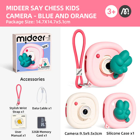 Mideer Say Cheese Kids Camera Pink Green