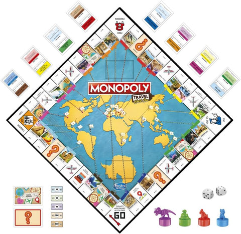 Monopoly Travel World Tour Board Game, English