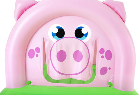 Bestway Oinkster Pig Bouncer and Ball Pit, With 15 Play Balls 239x162x137cm