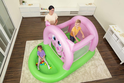 Bestway Oinkster Pig Bouncer and Ball Pit, With 15 Play Balls 239x162x137cm
