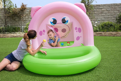 Bestway Oinkster Pig Bouncer and Ball Pit, With 15 Play Balls 239x162x137cm