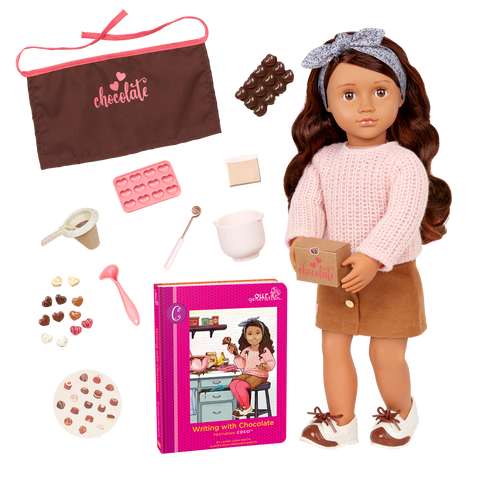 Our Generation Coco Posable 18" Baker Doll & Storybook