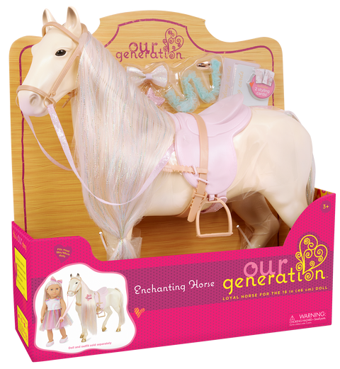 Our Generation Enchanting Horse 20" Horse with Ultra-Long Rainbow Hair
