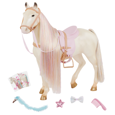 Our Generation Enchanting Horse 20" Horse with Ultra-Long Rainbow Hair