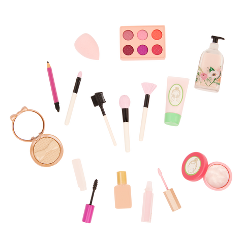 Our Generation Fabulous Fun Vanity Set Pink Vanity Table & Accessories for 18" Dolls