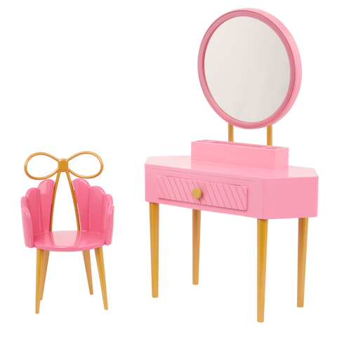 Our Generation Fabulous Fun Vanity Set Pink Vanity Table & Accessories for 18" Dolls