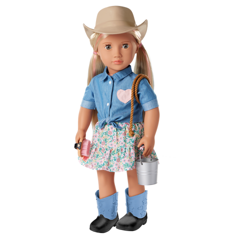 Our Generation Lainey Posable 18" Cowgirl Doll & Storybook