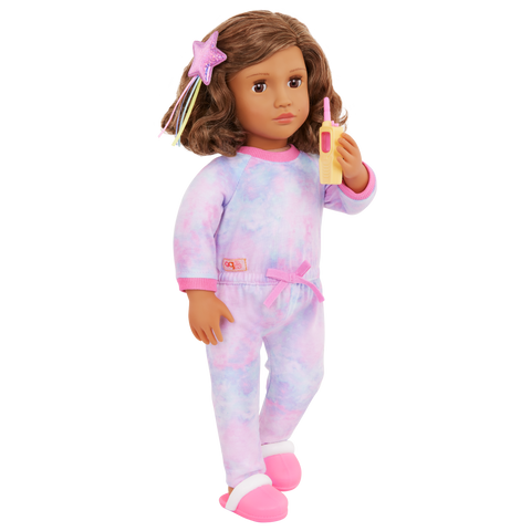 Our Generation Luna Posable 18" Slumber Party Doll & Storybook