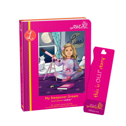 Our Generation Luna Posable 18" Slumber Party Doll & Storybook