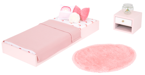 Our Generation Sweet Snuggles Bedroom Set Dollhouse Furniture for 18" Dolls