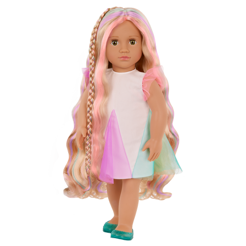 Our Generation Tessie “From Hair to There” 18'' Hair Grow Doll with Extendable Braid