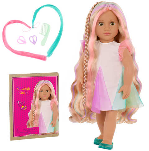 Our Generation Tessie “From Hair to There” 18'' Hair Grow Doll with Extendable Braid