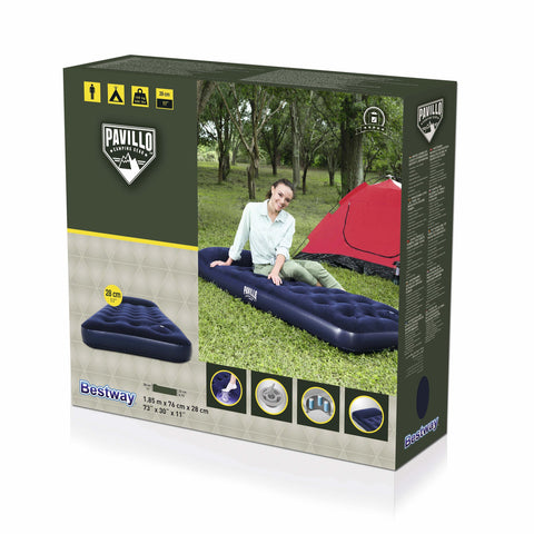 Bestway Pavillo Twin Jr. Airbed With Built-in Foot Pump 185x76x28cm