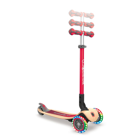 Globber Primo Foldable Wood Lights Wooden Scooter 3-7 Years