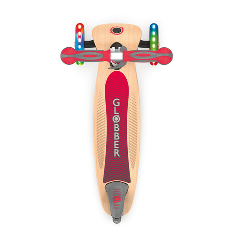 Globber Primo Foldable Wood Lights Wooden Scooter 3-7 Years