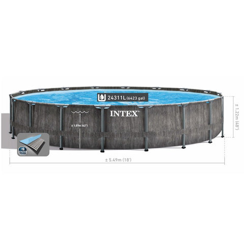 Intex Prism Frame Above Ground Greywood Pool Set 549x122cm