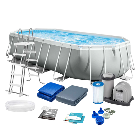Intex Prism Frame Above Ground Oval Pool Set 610x305x122cm