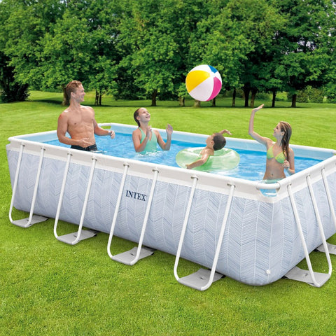 Intex Prism Frame Rectangular Chevron Pool Set 400x200x100cm