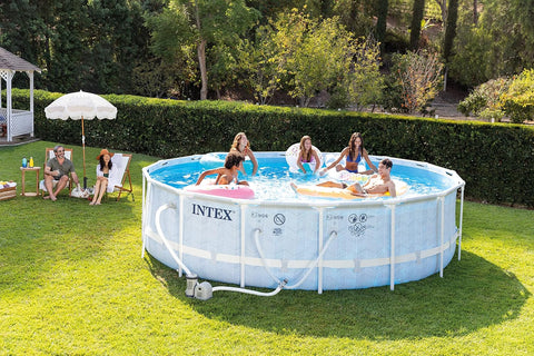 Intex Prism Frame Round Chevron Pool Set 488x122cm