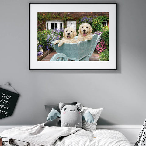 Anatolian Puzzle Puppies in a Wheelbarrow 260 Pieces
