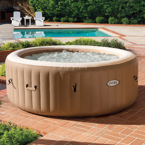 Intex PureSpa Bubble Massage Round Spa 196x71cm + Energy Efficient Cover 4 Person