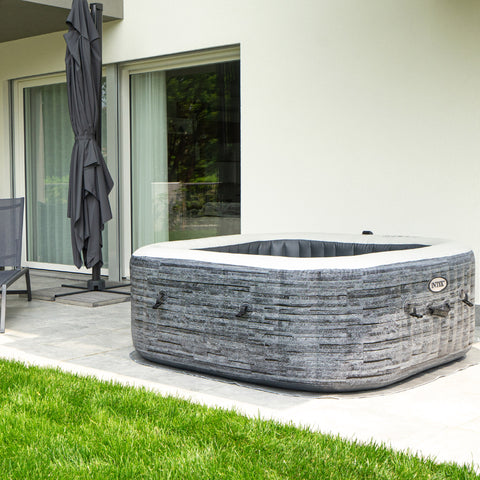 Intex PureSpa Greystone Deluxe Square Bubble Spa Set 211x71cm, 4 Person