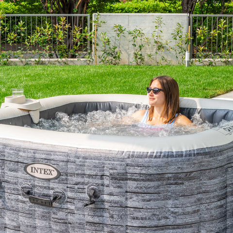 Intex PureSpa Greystone Deluxe Square Bubble Spa Set 211x71cm, 4 Person