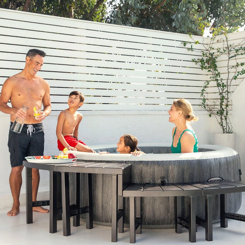 Intex PureSpa Side Table Set of 2 Medium and 2 High Side Bench Set
