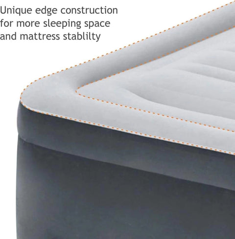 Intex Queen Comfort Plush Elevated Airbed with Bip 203x152x46cm