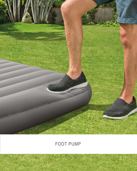 Intex Queen Dura-Beam Downy Airbed With Built-In Foot Pump 203x152x25cm