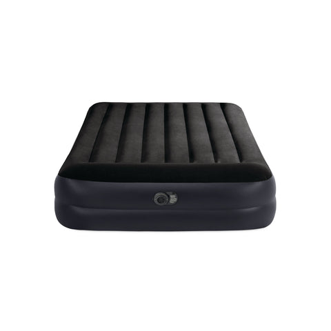 Intex Queen Dura-Beam Pillow Rest Raised Air Mattress With Built-In Pump 203x152x42cm