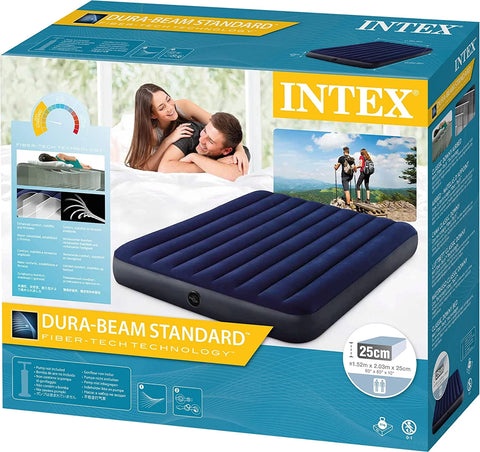 Intex Queen Dura-Beam Series Classic Downy Airbed 203x152x25cm