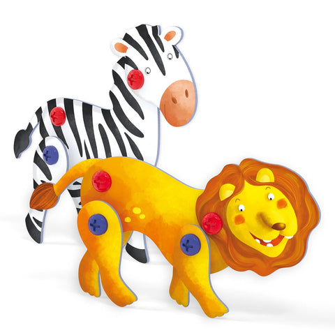 Quercetti Tecno 3D Lion & Zebra