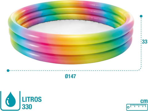 Intex Rainbow Ombre Inflatable Kiddie Pool 147x33cm