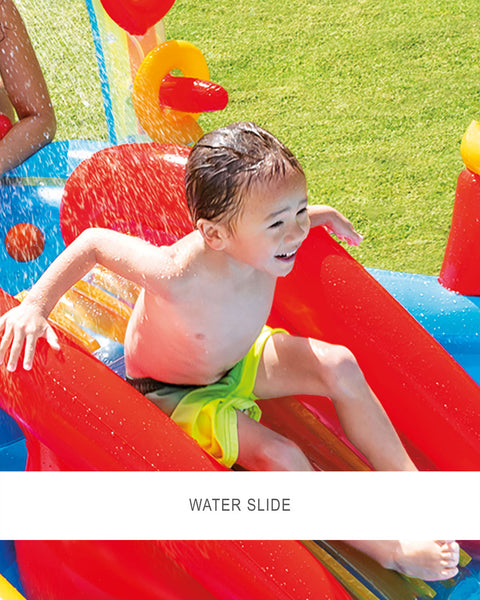 Intex Rainbow Ring Inflatable Play Center With Slide 297x193x135cm