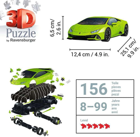 Ravensburger Lamborghini Huracán EVO 3D Puzzle 156 Pieces