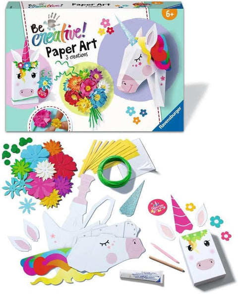 Ravensburger Be Creative Paper Art Unicorn & Flowers