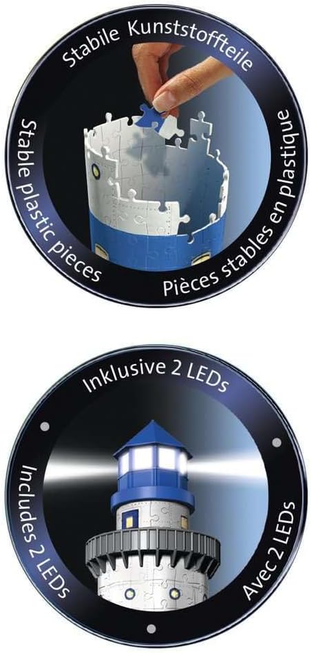 Ravensburger Lighthouse Night Edition 3D Puzzle 216 Pieces