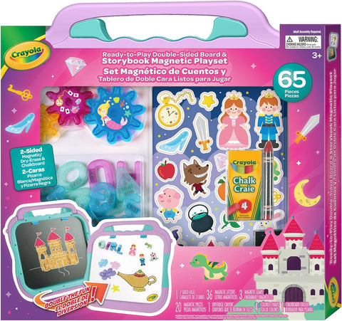 Crayola Ready To Play Double Sided Board & Storybook Magnetic Playset