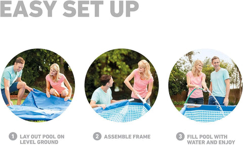 Intex Rectangular Frame Above Ground Pool 450x220x84cm
